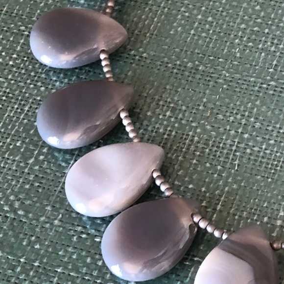 Ann Lightfoot Gray Feldspar Necklace New - Picture 3 of 5
